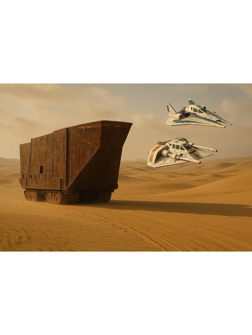 Hot Wheels Star Wars Starships Select 3-Pack Snowspeeder Gauntlet Sandcrawler
